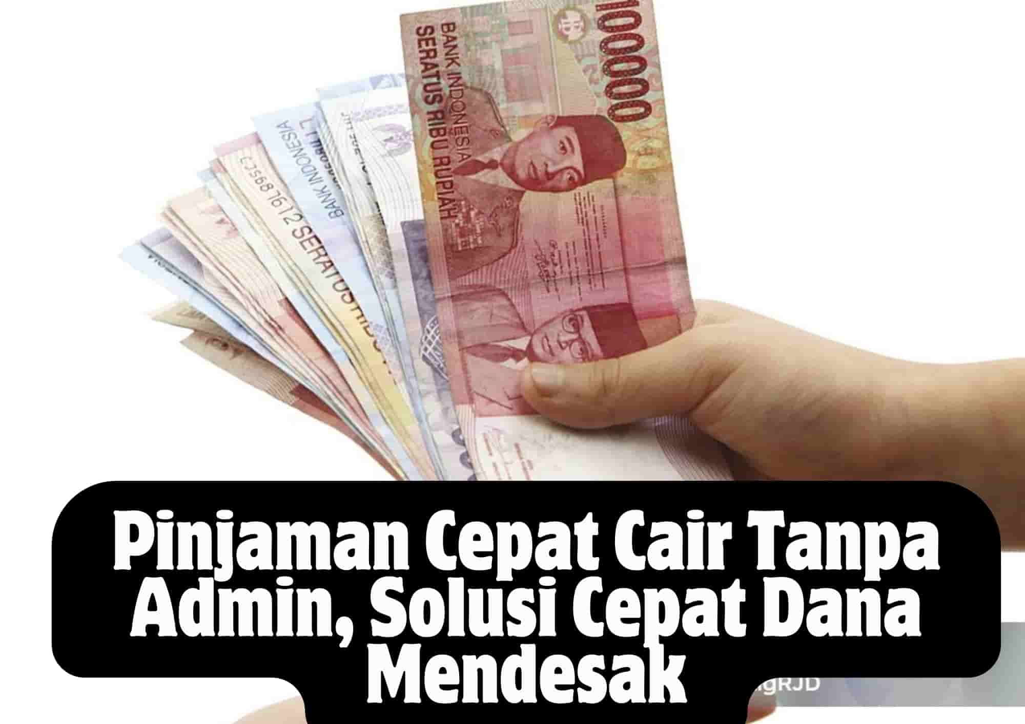 Pinjaman Cepat Cair Tanpa Admin, Solusi Cepat Dana Mendesak